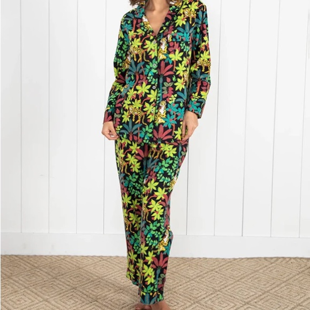 NWT Printfresh Big Cat Energy Long Sleep Set Pajamas